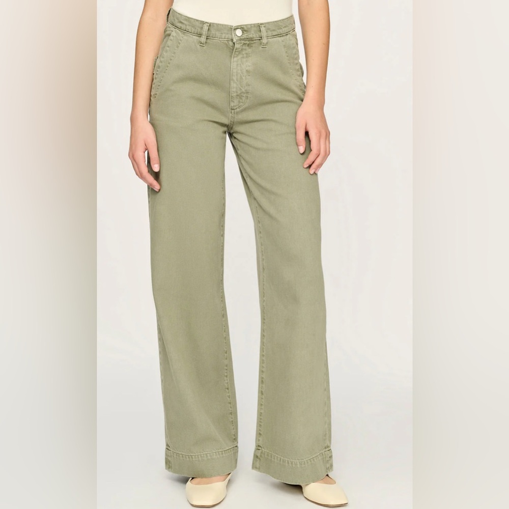DL1961 Zoie Wide Leg Jeans Alpine Green 26 NWT